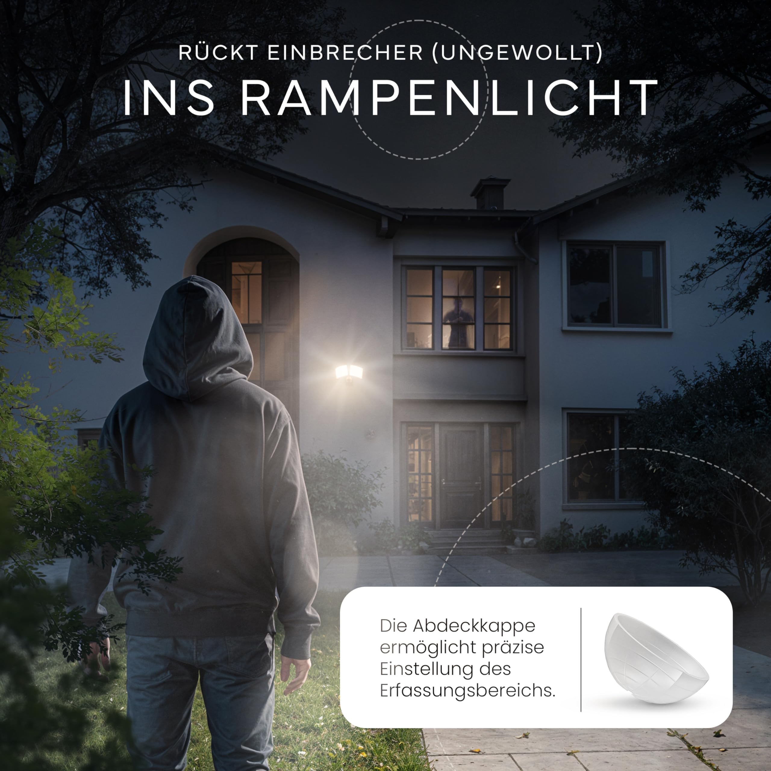MATO Doppel LED Strahler 40W Außenstrahler Anthrazit 3200 Lumen