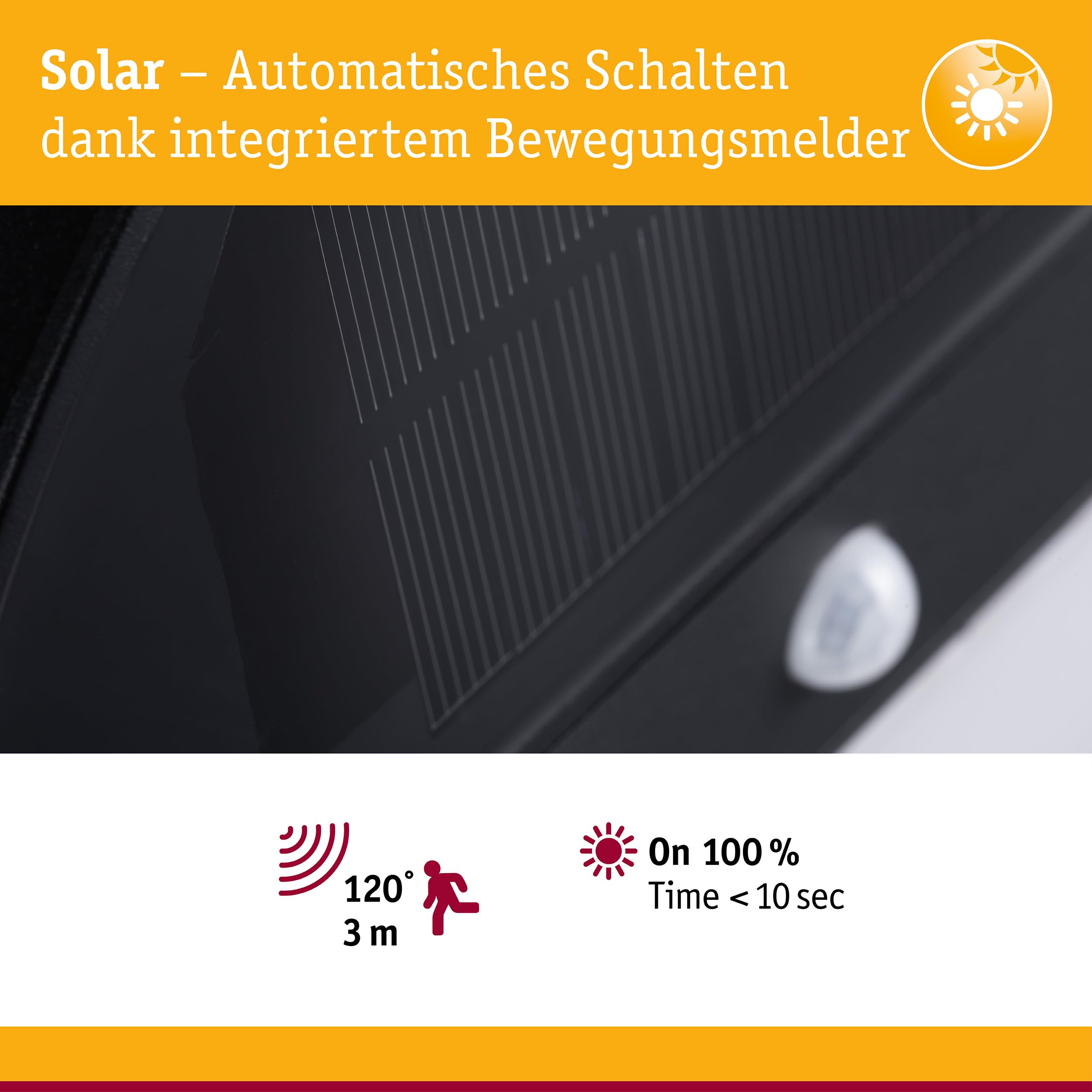 Paulmann Helena Solar Wandleuchte LED 3000K IP44