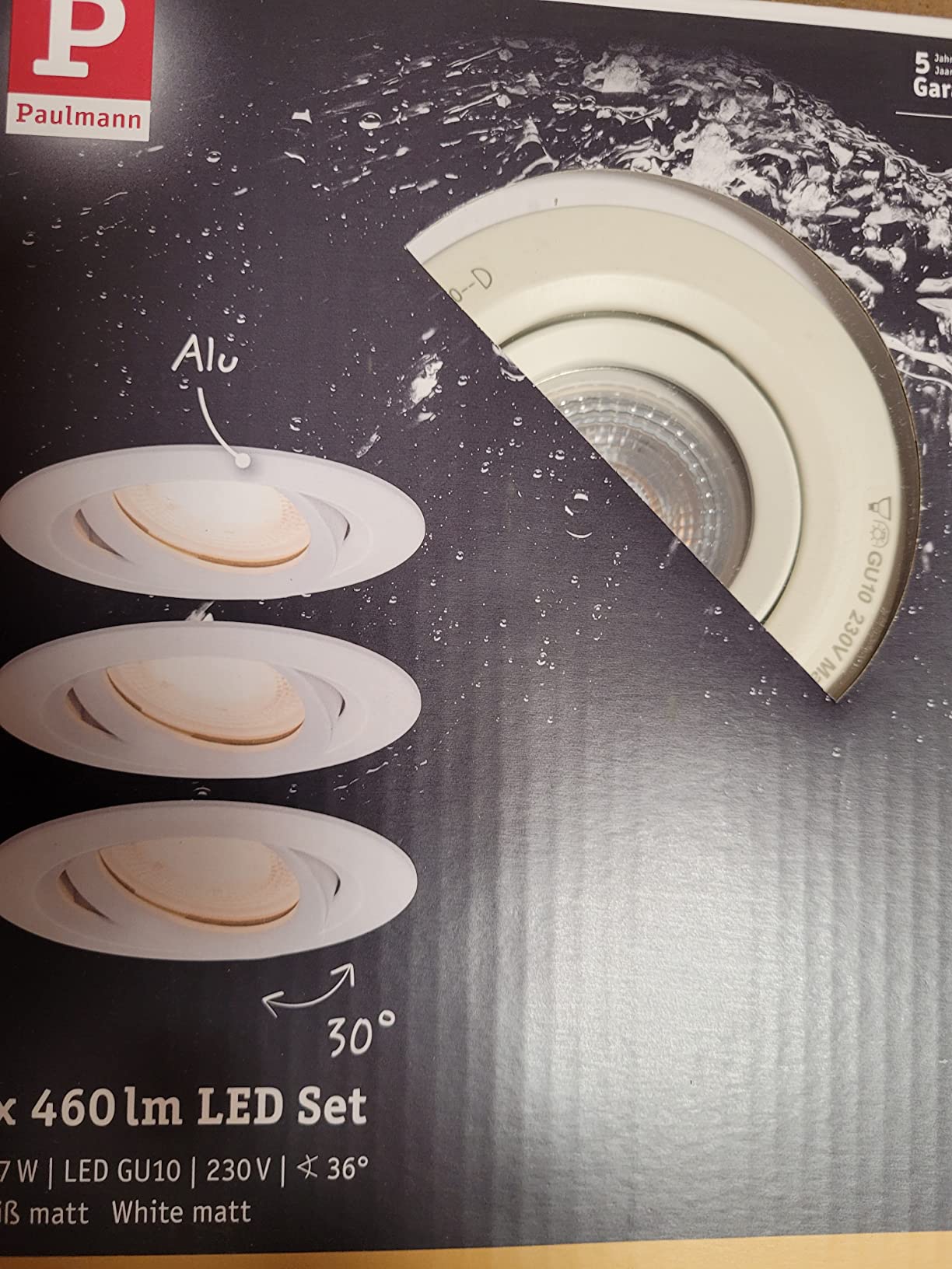 Paulmann Premium EBL Einbauspot 3er-Set IP65 schwenkbar