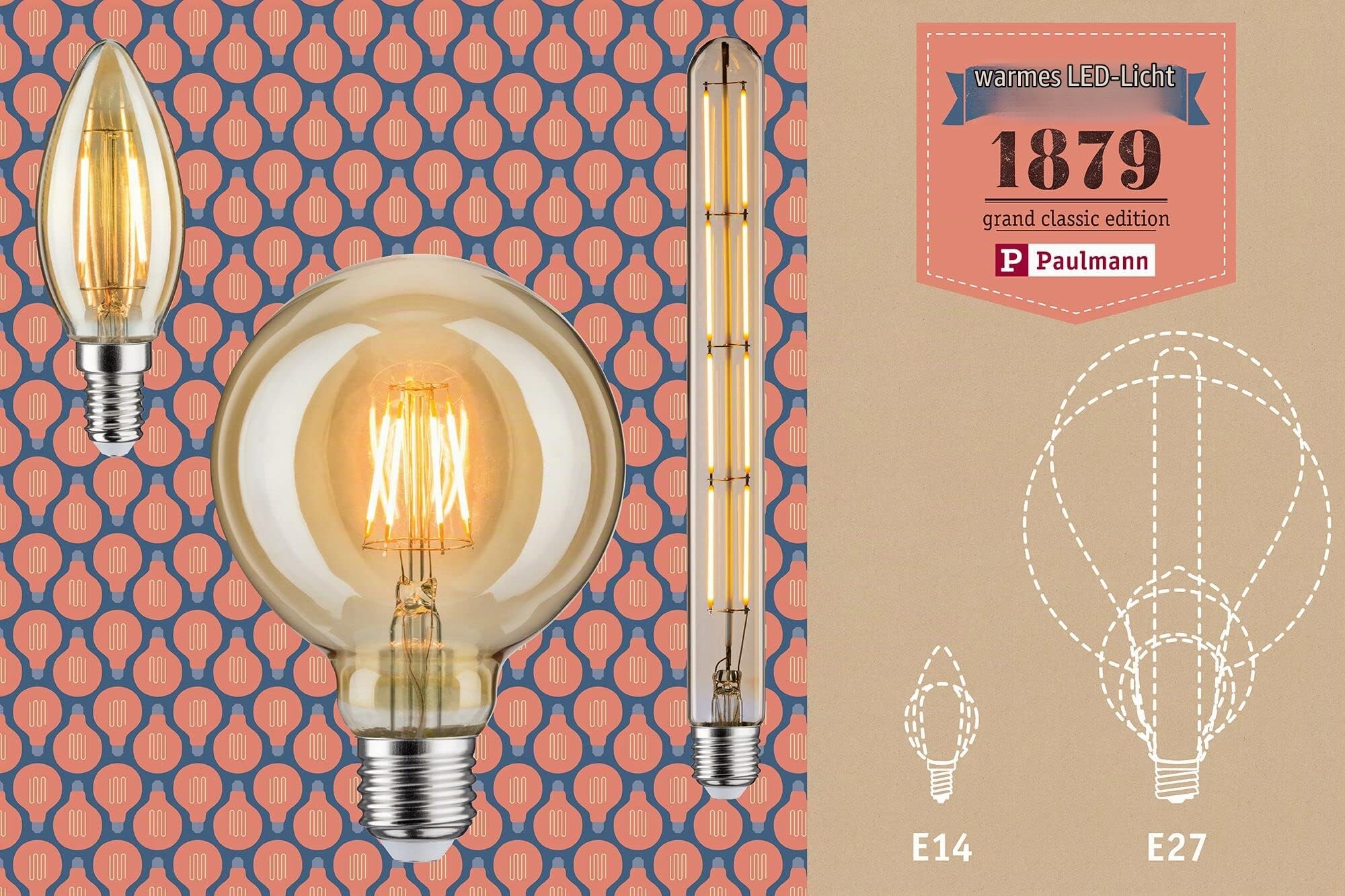 Paulmann 28399 Vintage LED Globe 95 E27 Gold 1700K 170lm