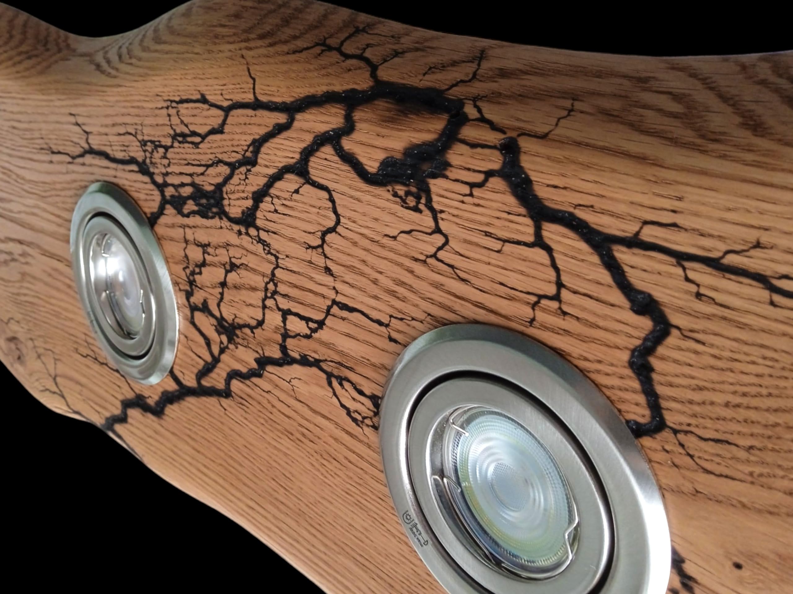 FRIESENLICHT Tako Pendelleuchte Holz 120cm 4 Spots
