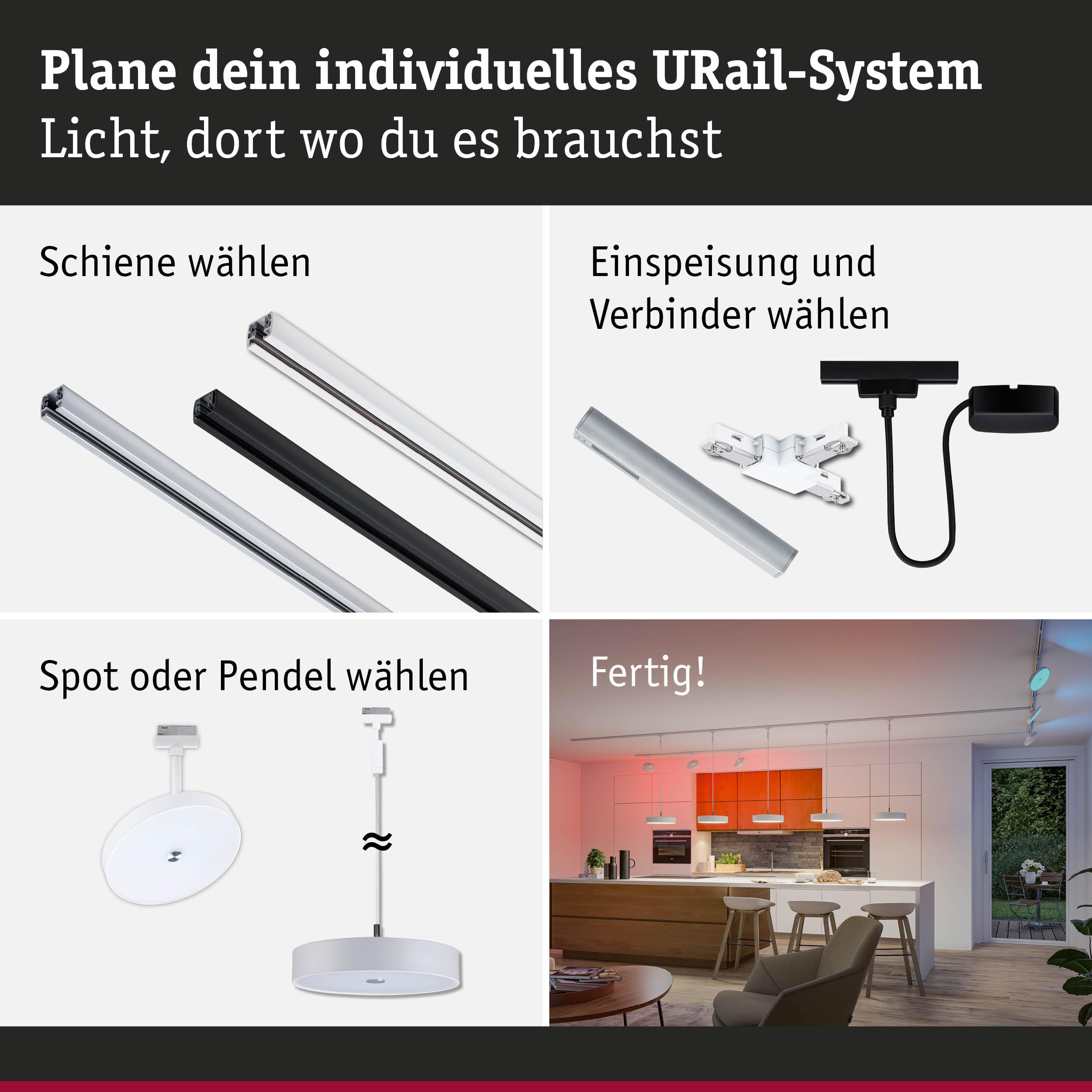 Paulmann URail Hildor 94896 Schienenspot 4000K Weiß