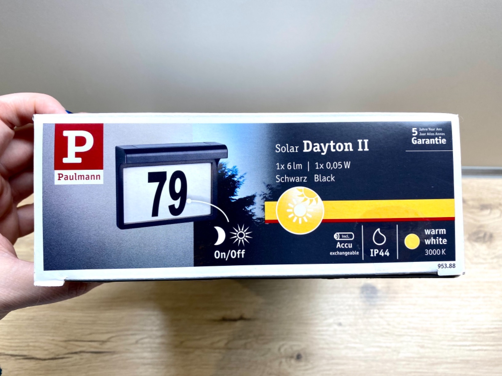 Paulmann Dayton II 95388 Solar-Hausnummernleuchte IP44