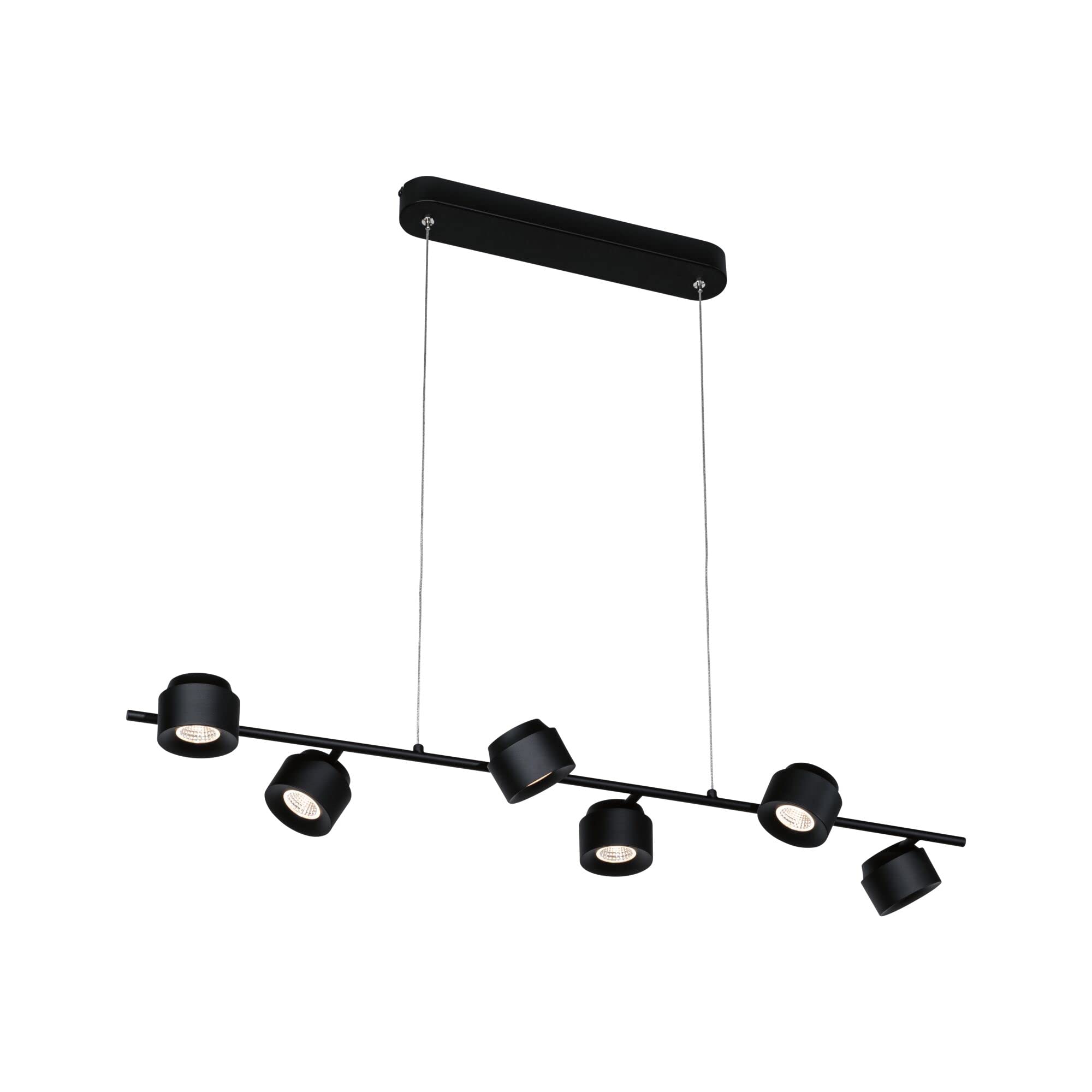 Paulmann 79773 Puric Pane Pendelleuchte schwarz 6-flammig