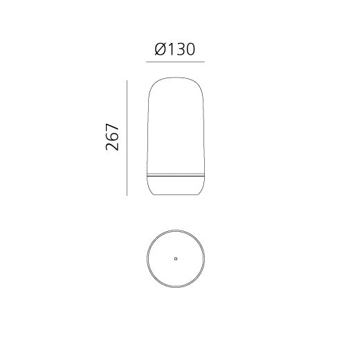 Artemide Gople Portable Akkuleuchte weiß 26h