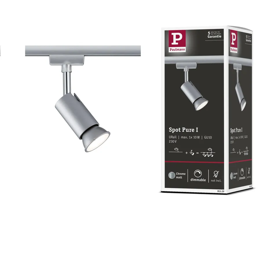 Paulmann URail Pure I 95329 Schienenspot GU10 chrom matt