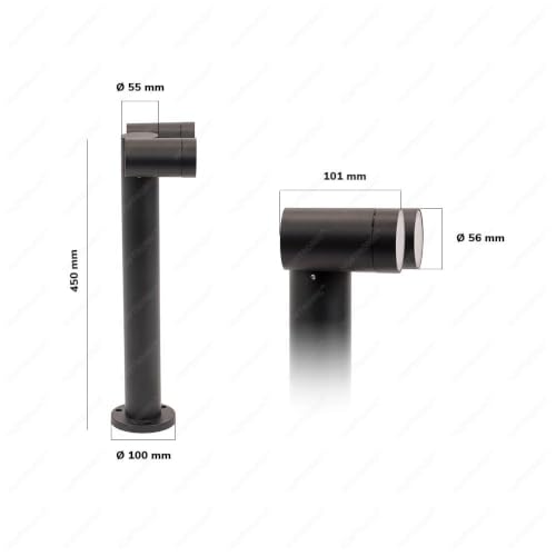Hoftronic Aspen Pollerleuchte 45cm 6500K schwenkbar