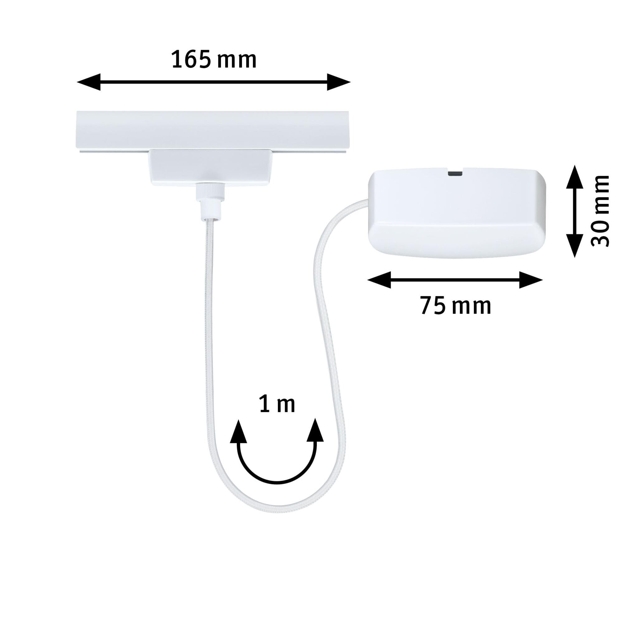 Paulmann URail 95644 Einspeisung Kabel 1m signalweiß