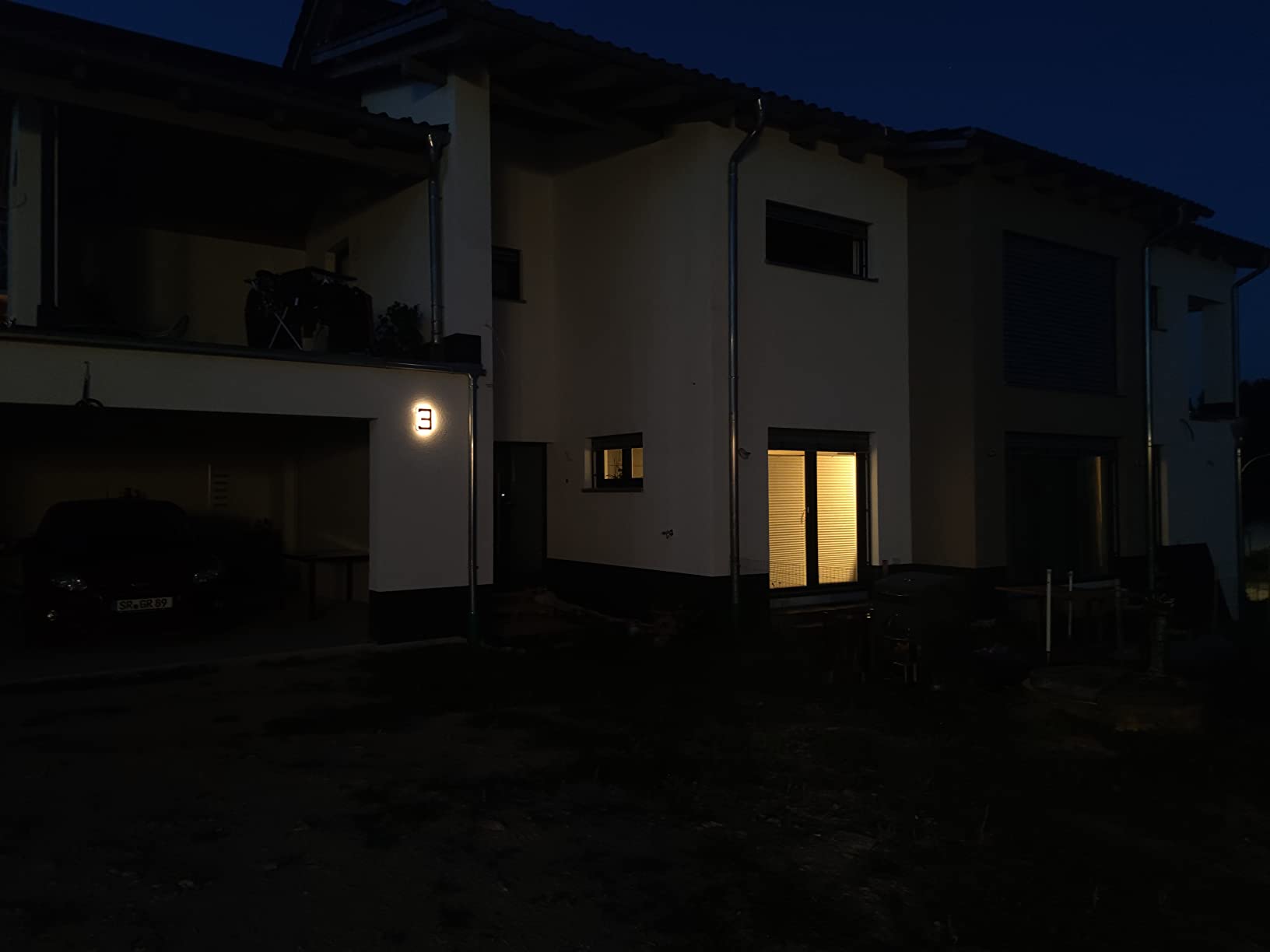 Paulmann 79844 Solar-Hausnummer 3 IP44 warmweiß schwarz