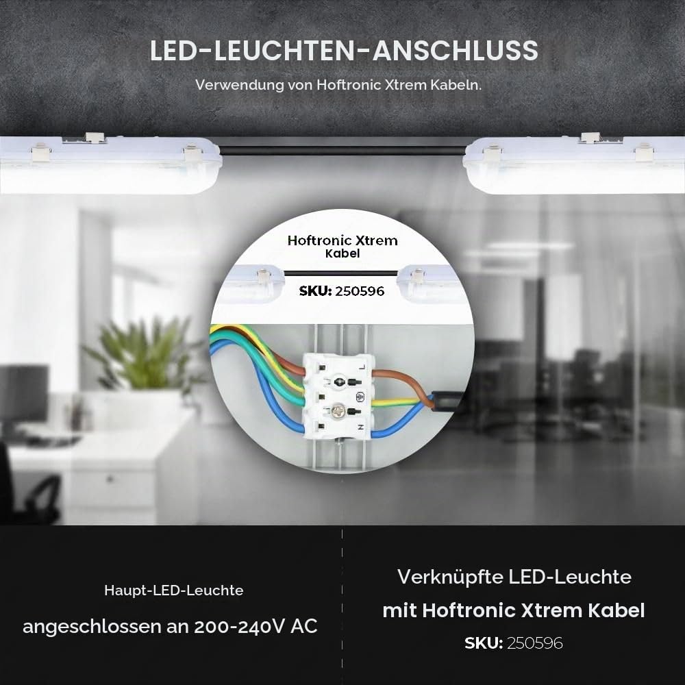 Hoftronic Feuchtraumleuchte 60cm 4000K IP65 18W