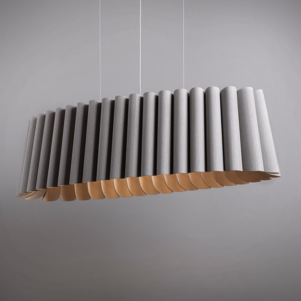 Bruck Renata Oval Pendelleuchte Holz Akustik