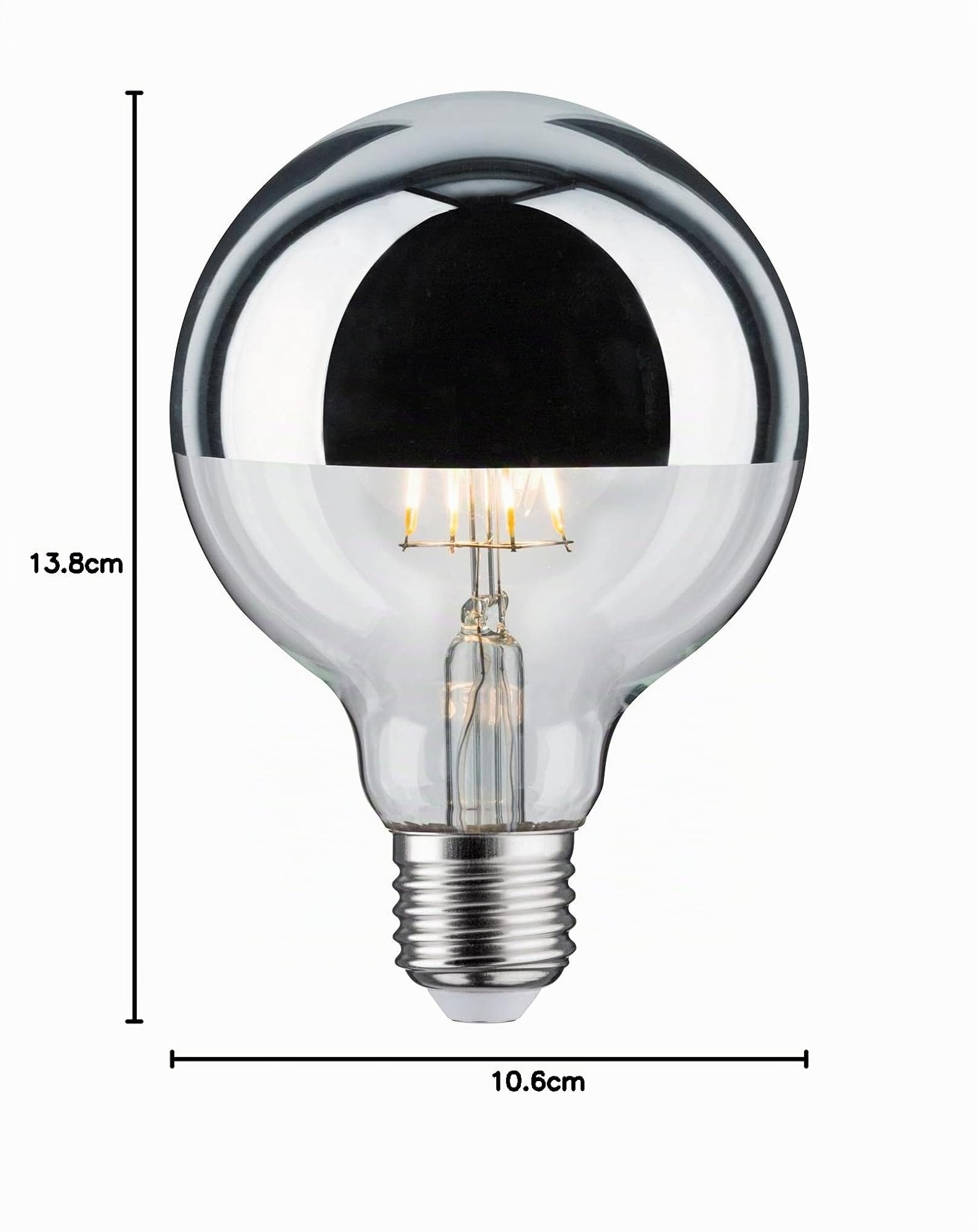 Paulmann Filament G95 LED-Lampe E27 Kopfspiegel 7W warmweiß