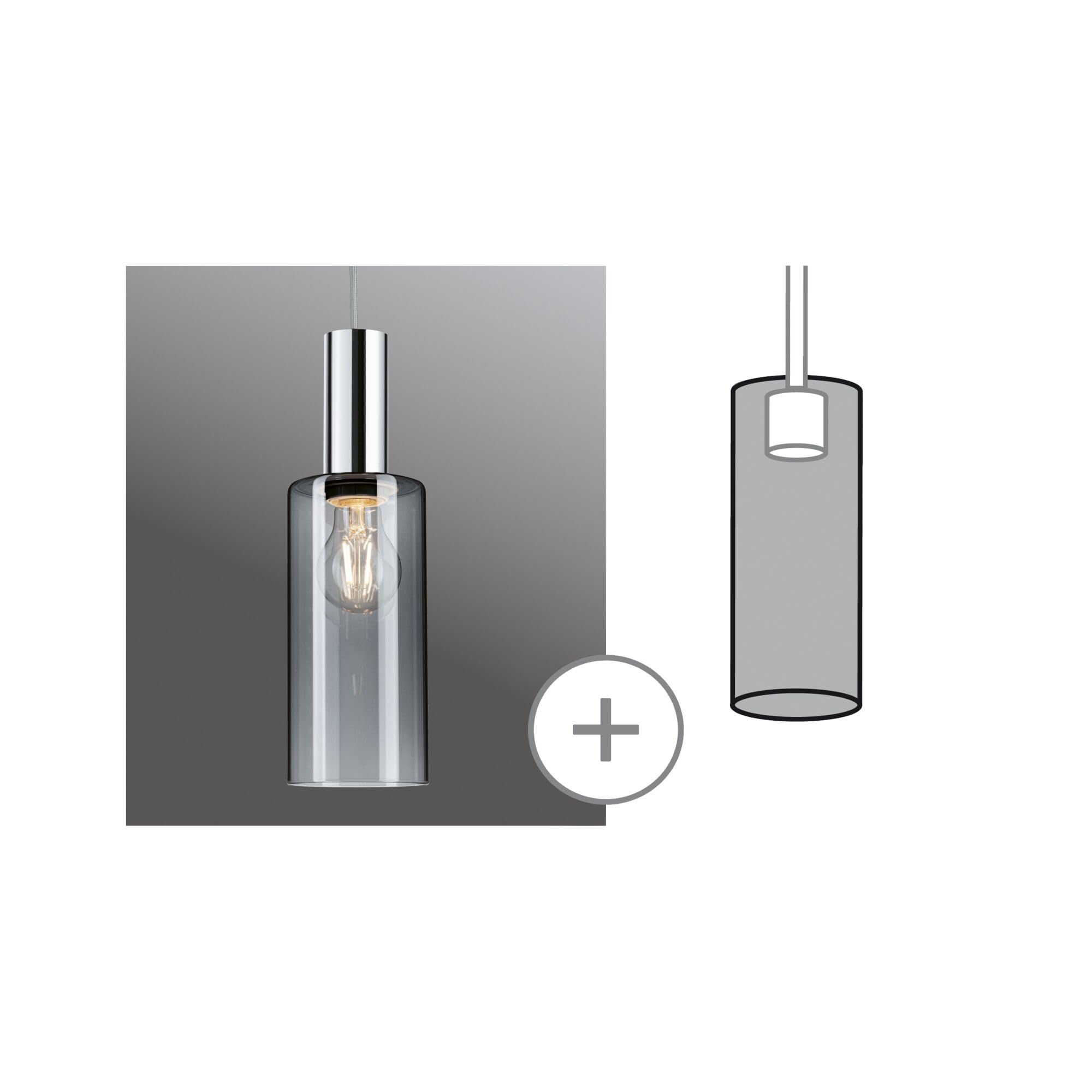 Paulmann URail Raja 95607 Schirm Rauchglas 100mm