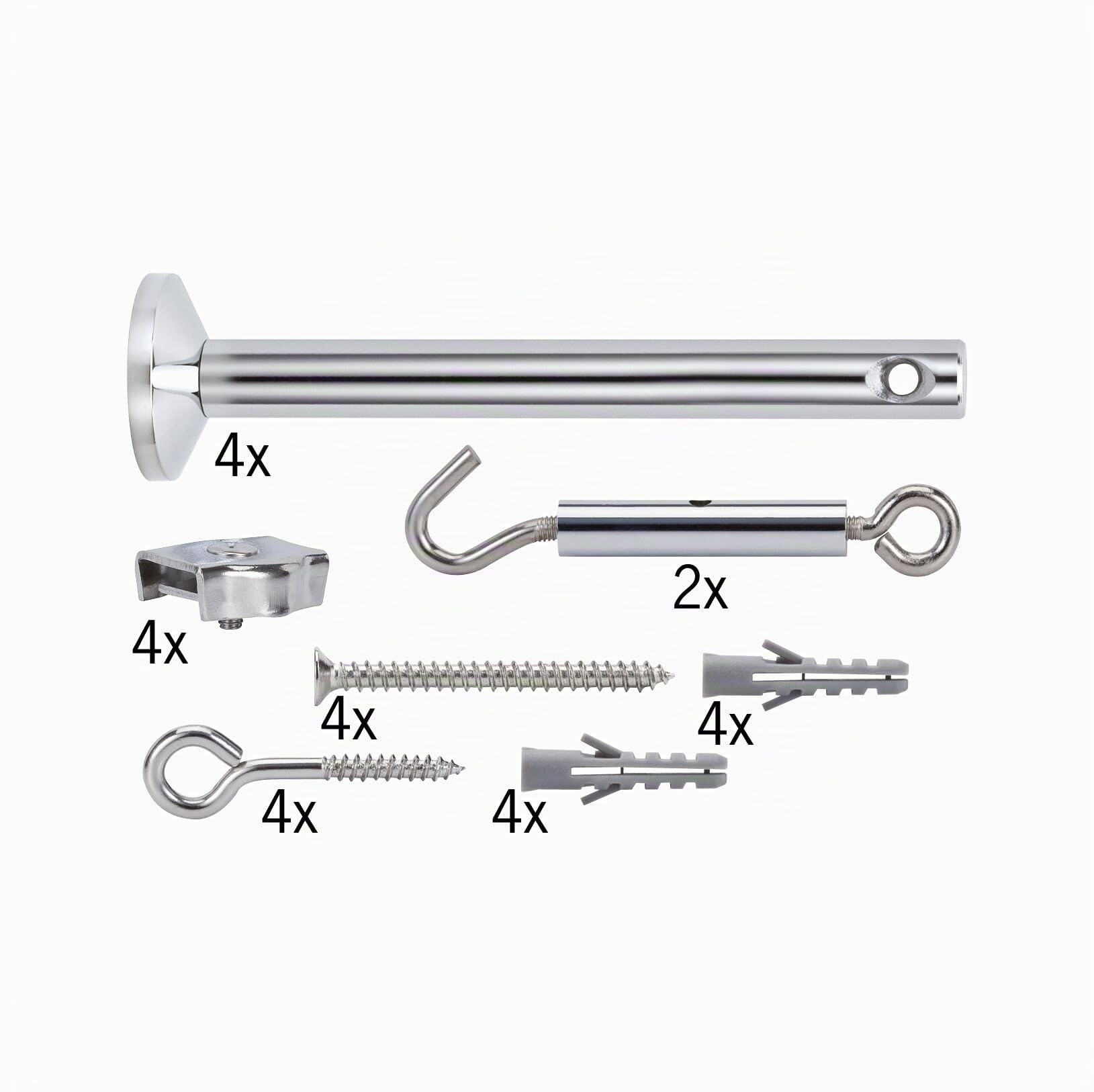Paulmann Seilsystem 17834 Spann-Montage-Set Chrom 165mm