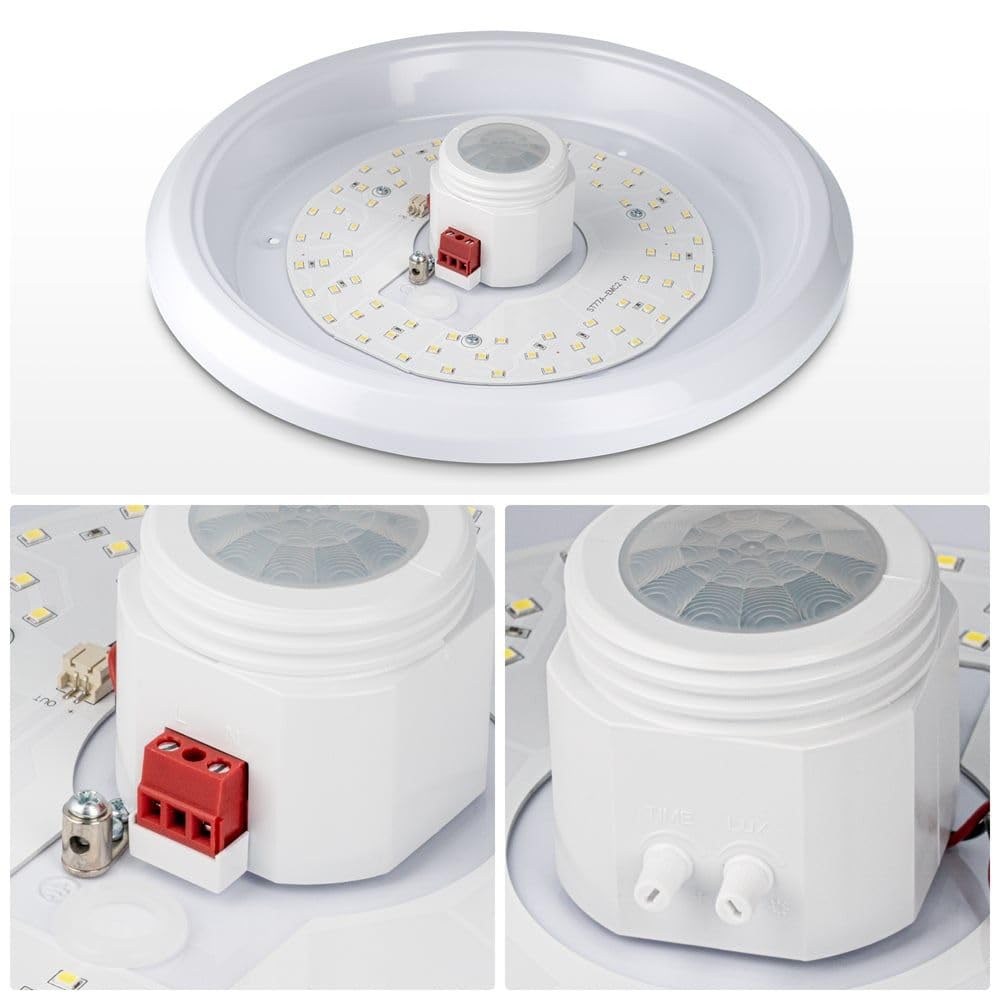 Hoftronic Deckenleuchte Sensor 12W 1000lm 3000K Warmweiß