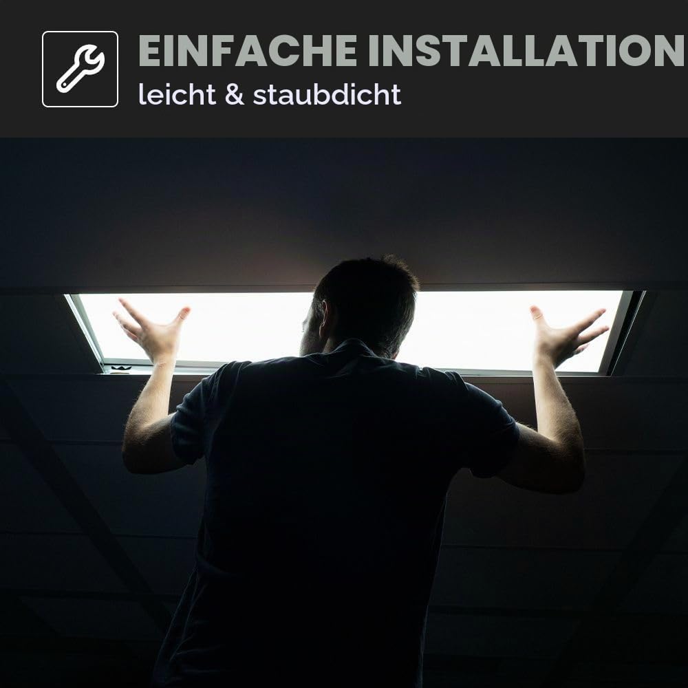 Hoftronic LED-Panel Einbau 120x30cm 36W 3000K warmweiß
