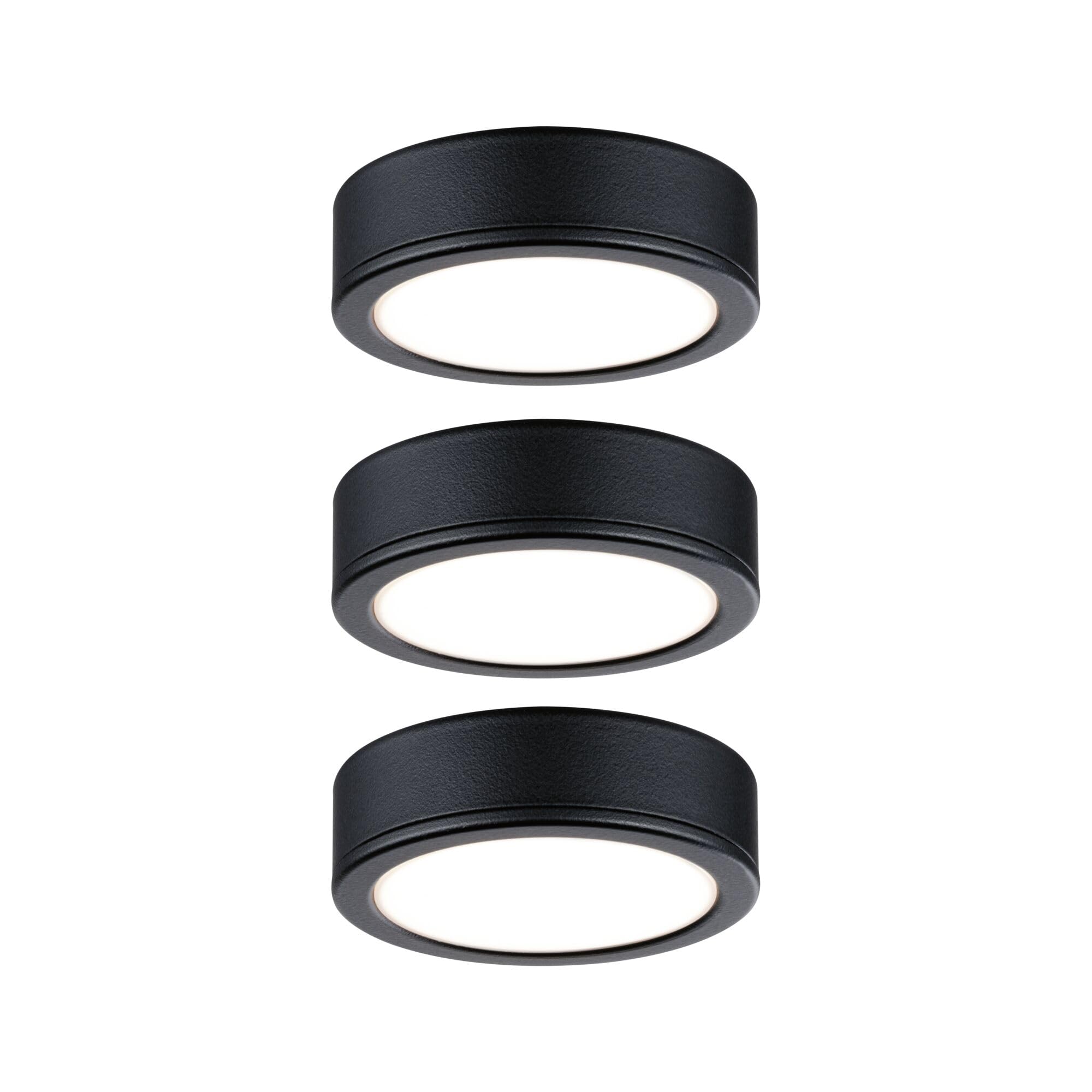 Paulmann Pukk LED-Möbelleuchte 3er-Set schwarz 2700K 210lm