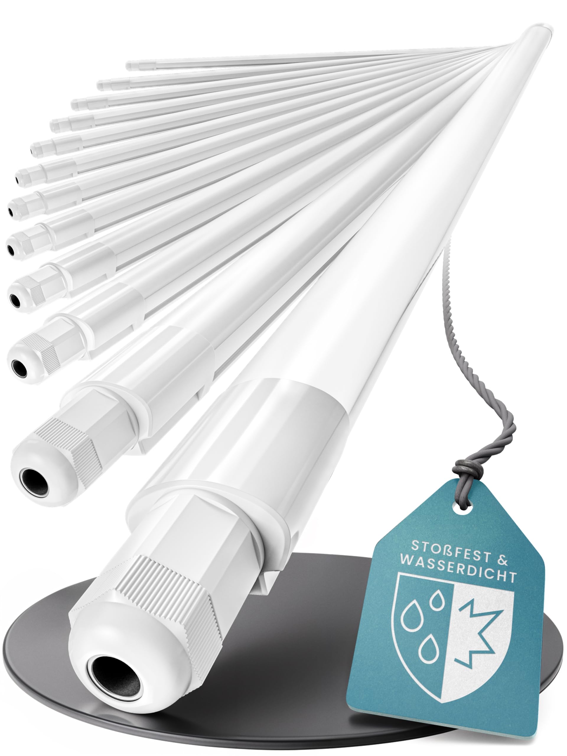 MATO Feuchtraumleuchte LED 120cm 36W 6500K kaltweiß 2 Stück