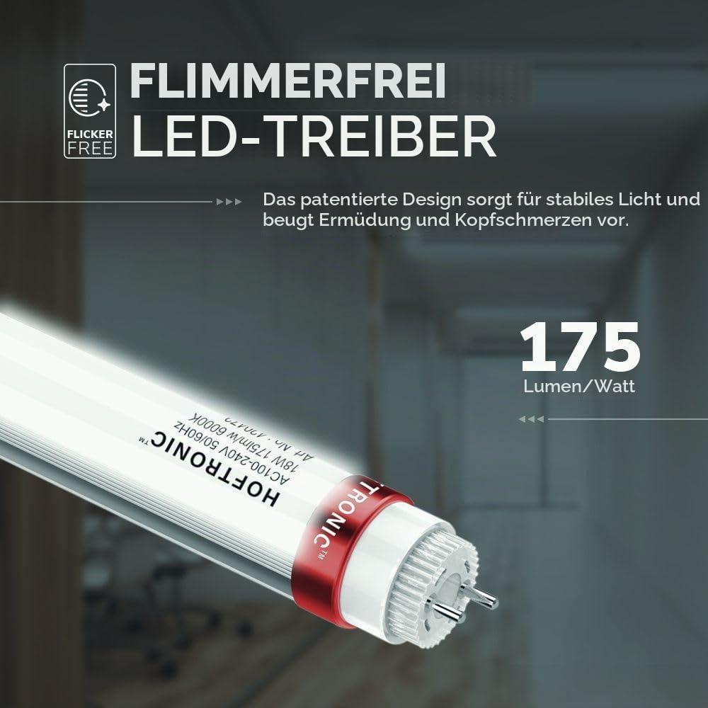 Hoftronic LED-Röhre 120cm 6000K 3150lm T8 G13