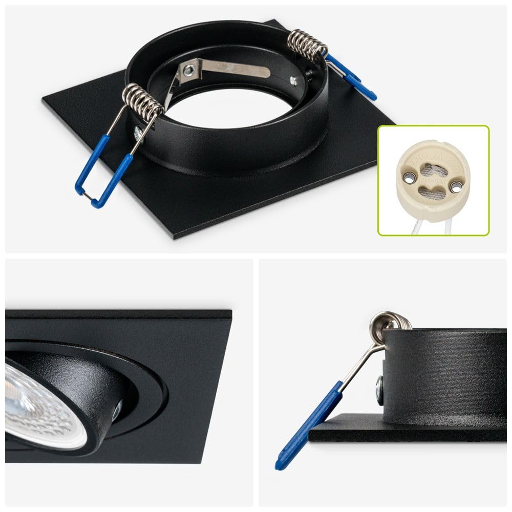 Hoftronic Mallorca Einbaustrahler 2700K 3er Set schwarz