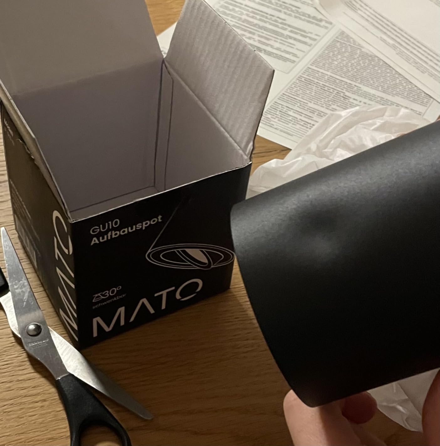 MATO Aufbauspot GU10 Strahler weiß 3er schwenkbar 80mm