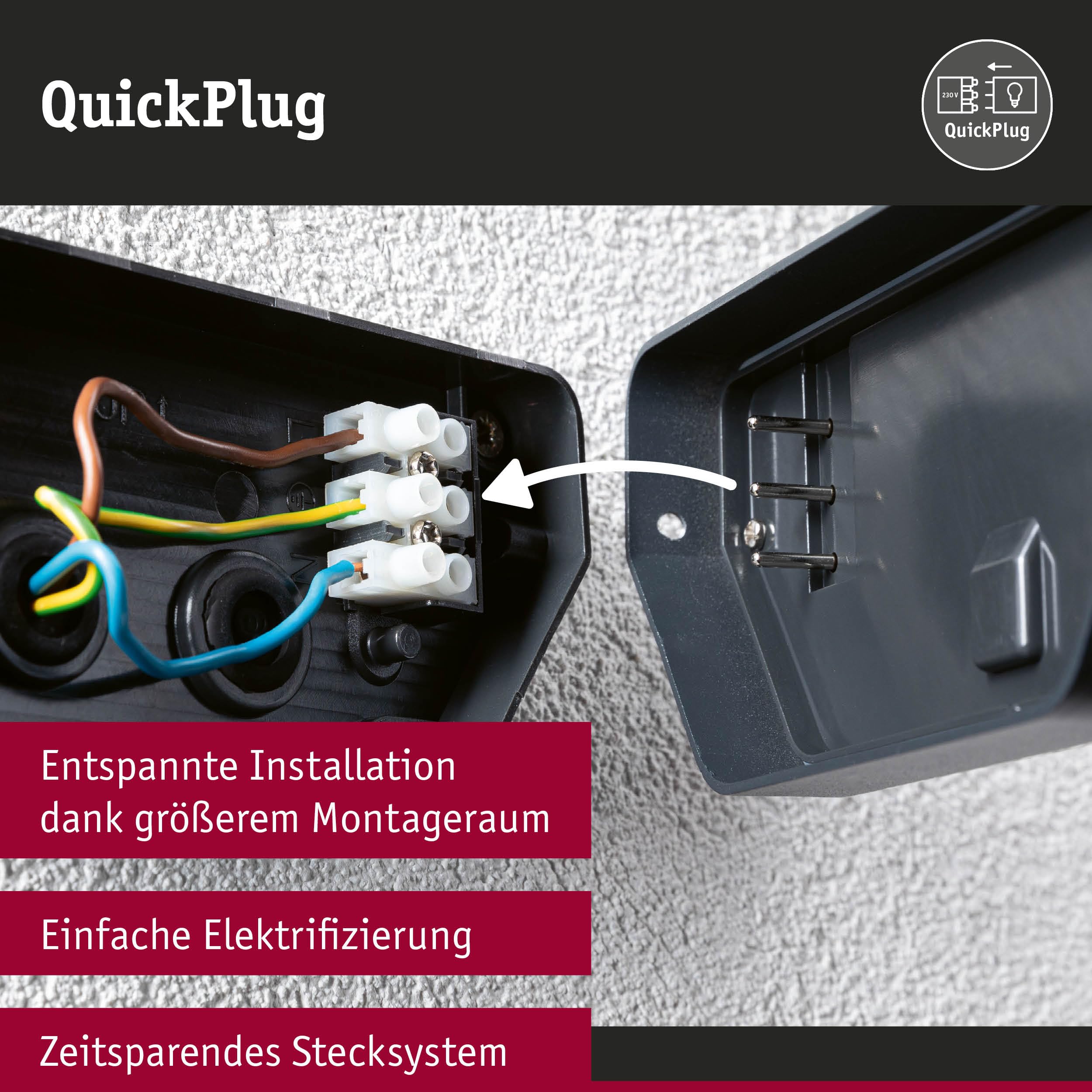 Paulmann Juntea 94860 Pollerleuchte Anthrazit IP44