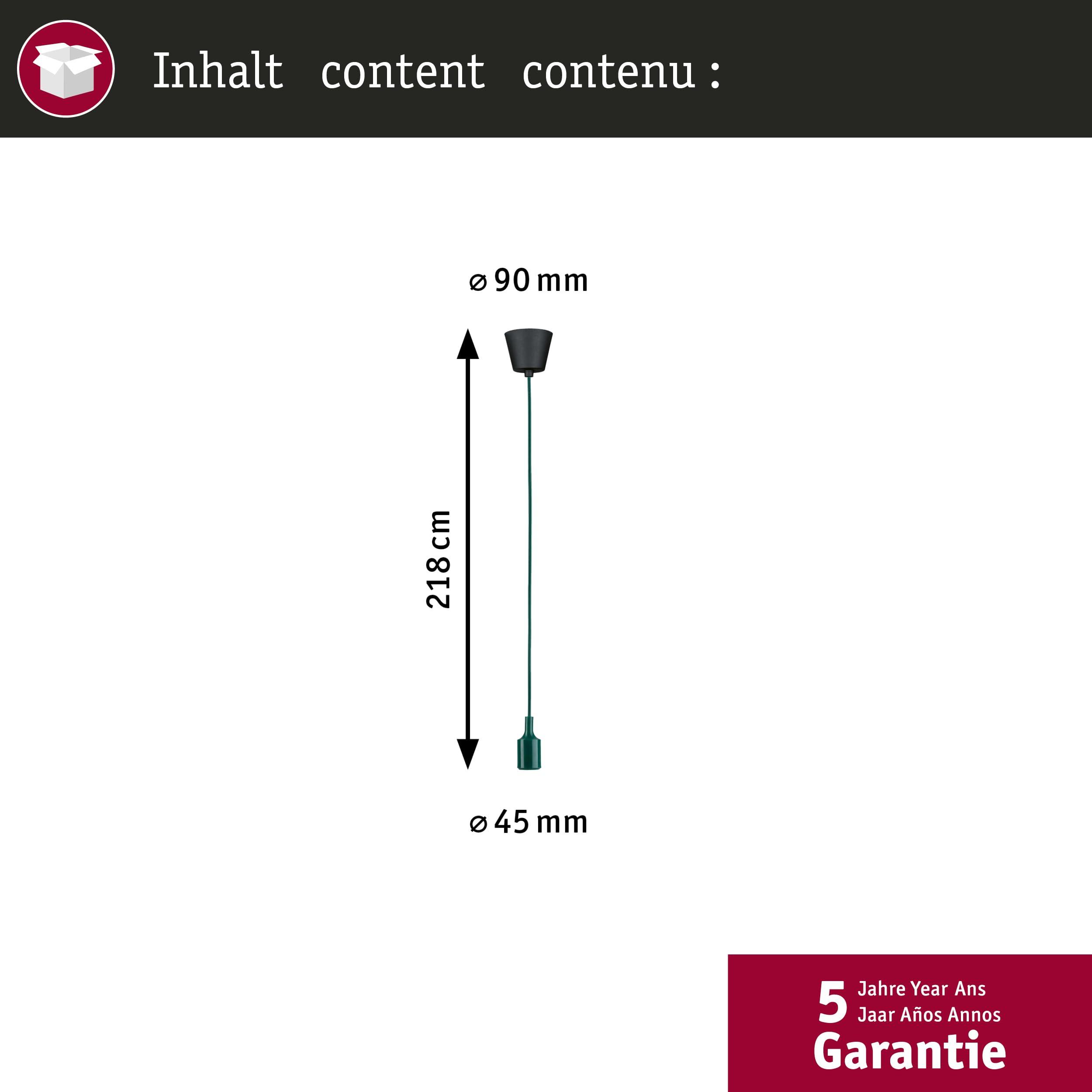 Paulmann Neordic Ketil 78429 Pendelleuchte grün E27