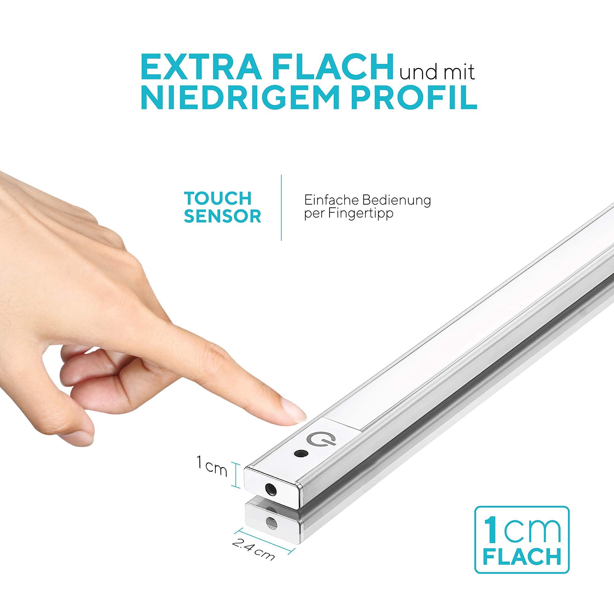 Phonar LED-Unterbauleuchte 60cm 3000K warmweiß Berührung