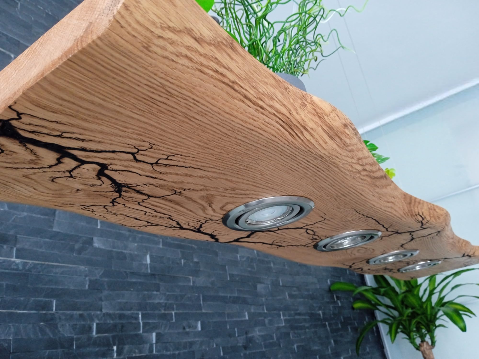 FRIESENLICHT Tako Pendelleuchte Holz 120cm 4 Spots