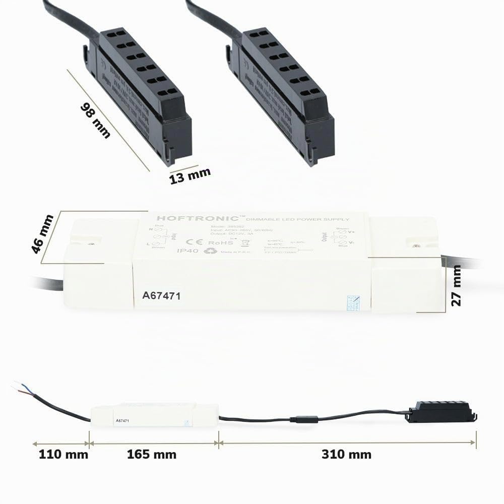 Hoftronic Milano Einbaustrahler 12x3W IP65 2700K
