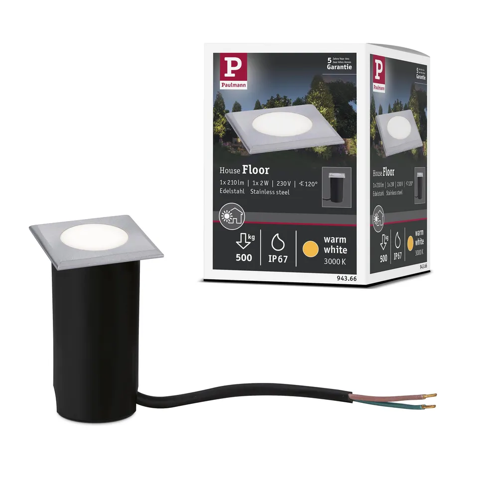 Paulmann House Bodeneinbauleuchte IP65 3000K 230V max. 2W rund