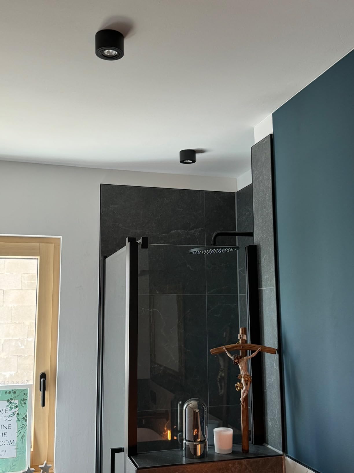 MATO Aufbaustrahler Ø80 schwarz 5W 3 Lichtfarben