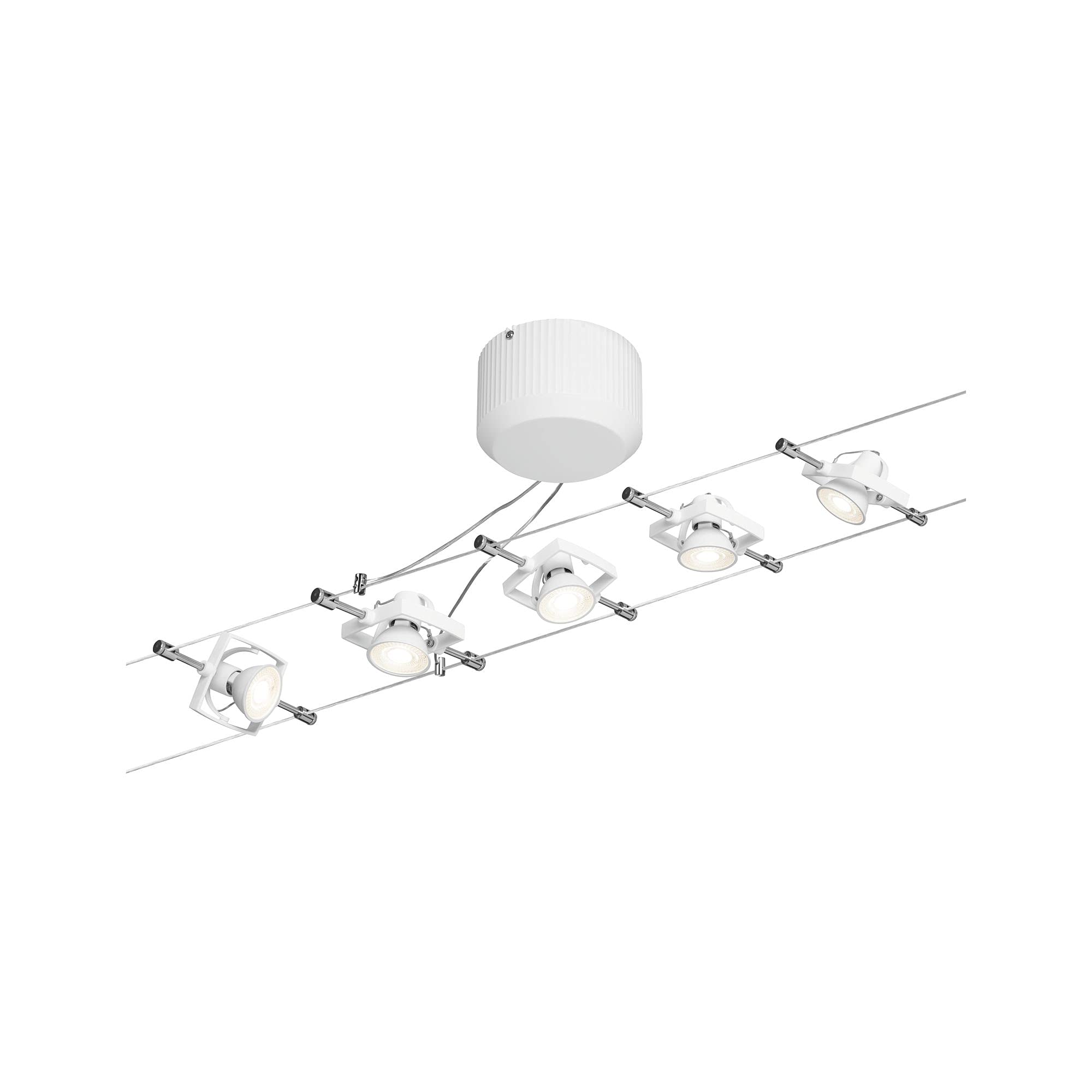 Paulmann Seilsystem Tech Set GU5,3 Seilleuchte Weiß 5x10W Komplettset