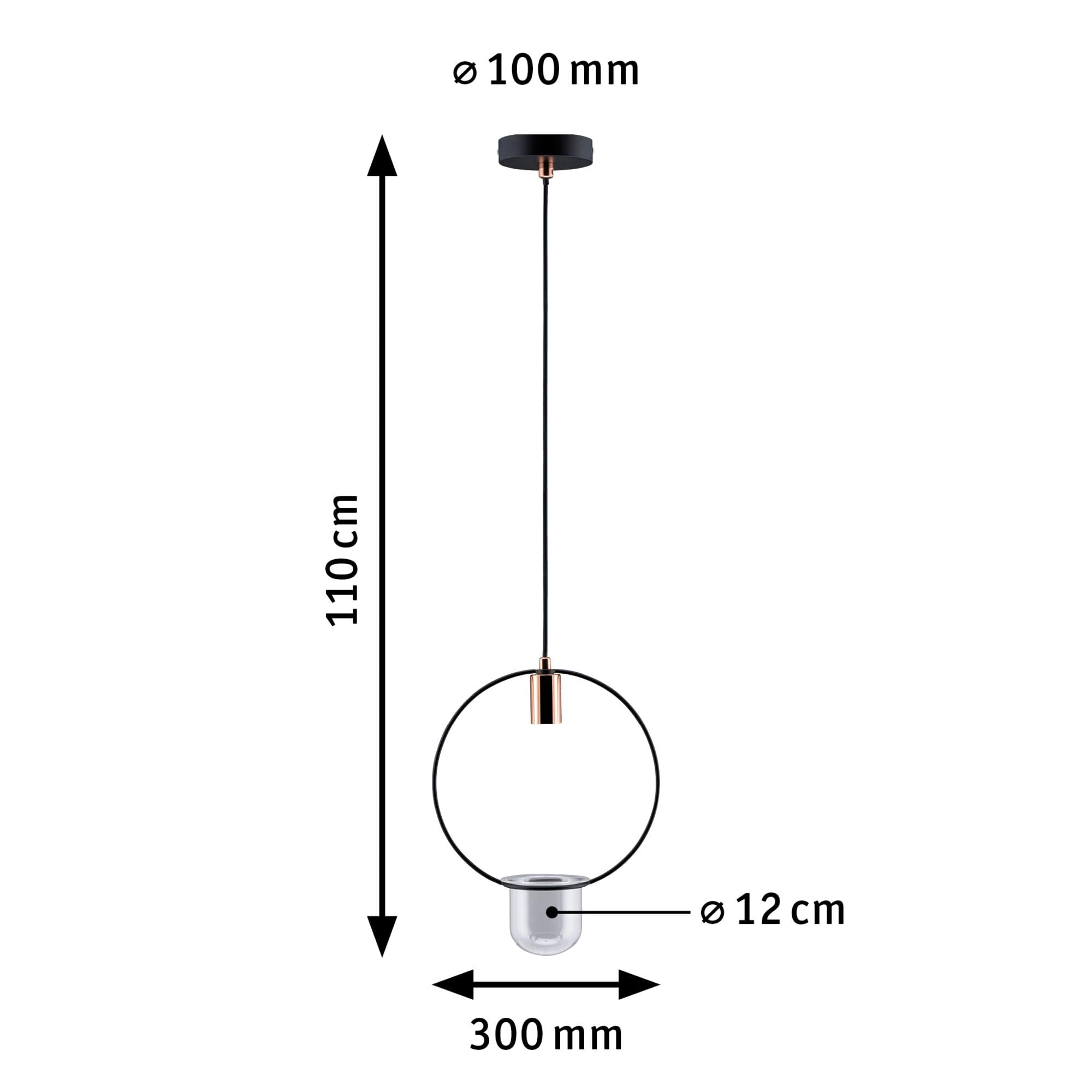 Paulmann Neordic Tasja 79748 Pendelleuchte schwarz Kupfer