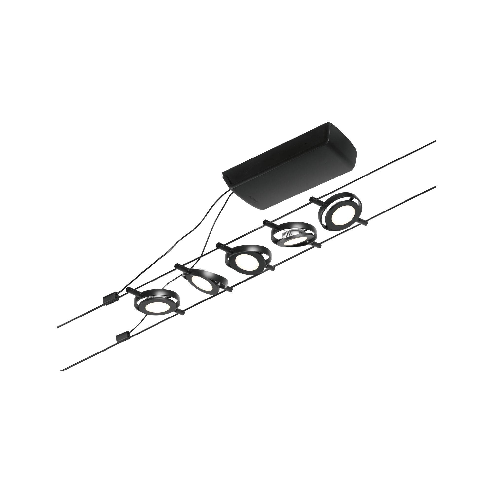 Paulmann Wire Systems RoundMac Seilset 5-flammig Schwarz LED