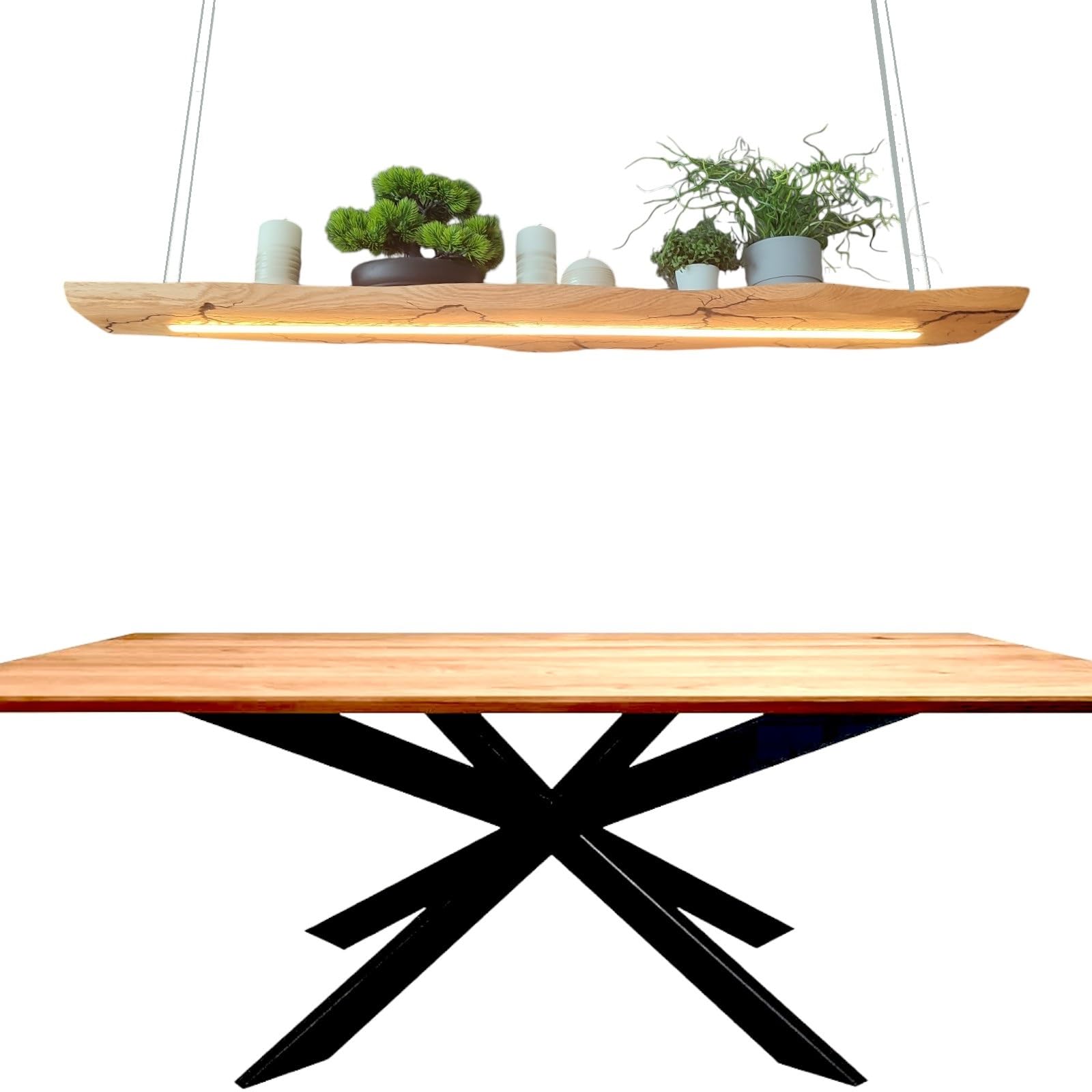 Friesenlicht Sena Hängelampe Wildeiche 120 cm Regal