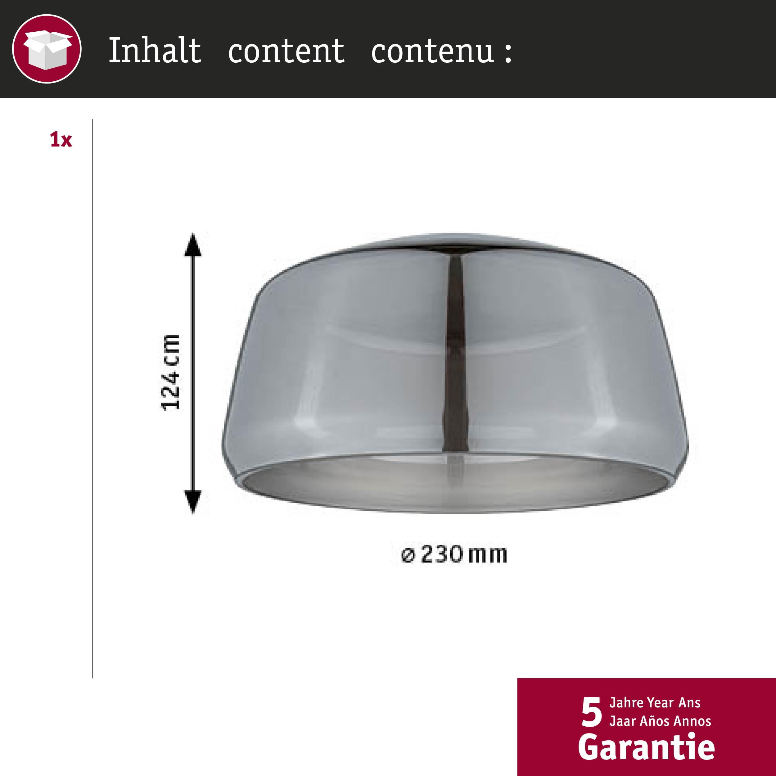 Paulmann URail Neila 95605 Lampenschirm Rauchglas 230 mm