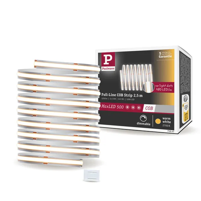 Paulmann MaxLED 500 71047 LED Stripe 2,5m 2700K silber
