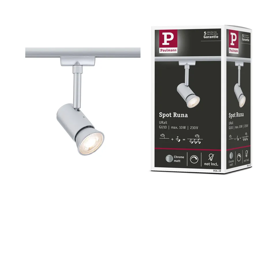 Paulmann URail Runa 95619 Schienenspot chrom matt GU10