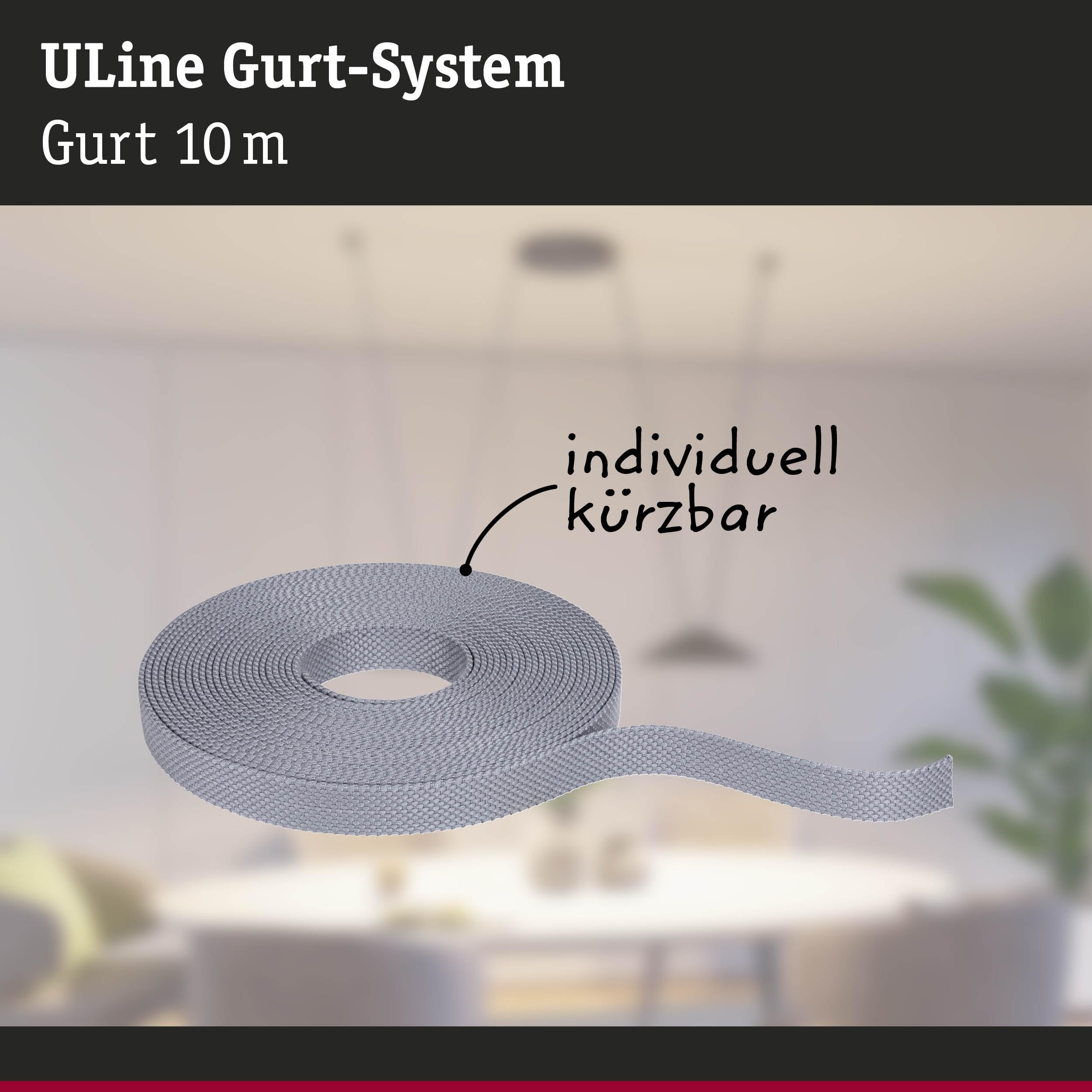 Paulmann ULine Gurt 10m Dacron grau-kupfer