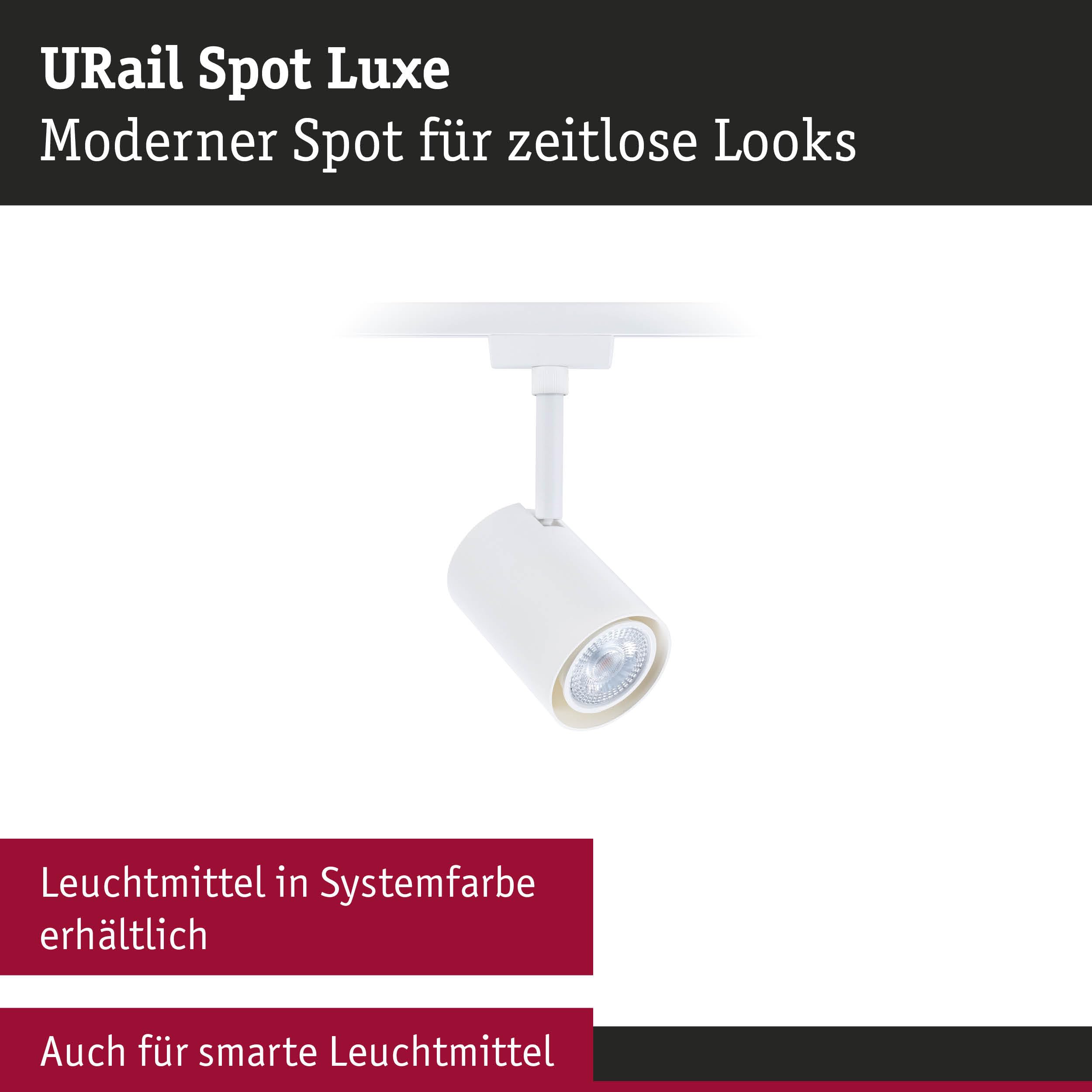 Paulmann URail 95643 Einspeisung Mitte Weiß 1000W