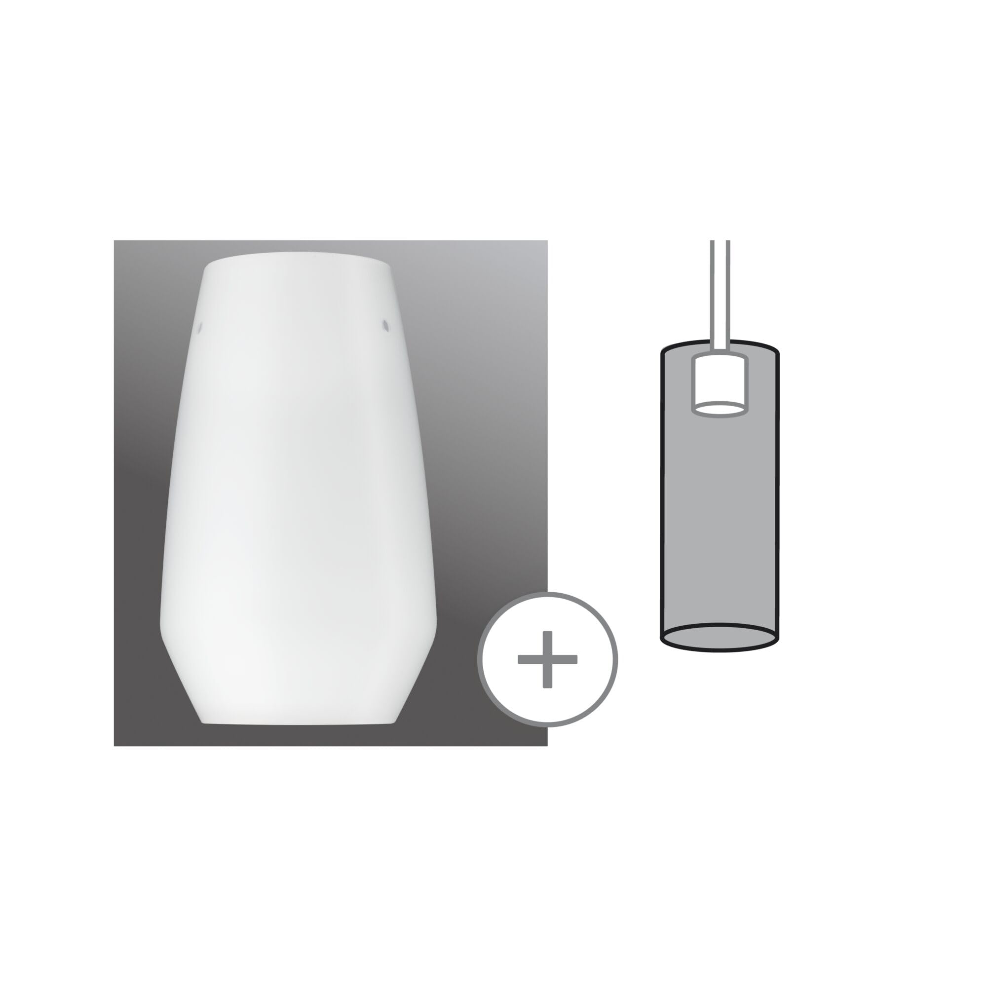 Paulmann URail Vento 95354 Pendelschirm 170mm Opal