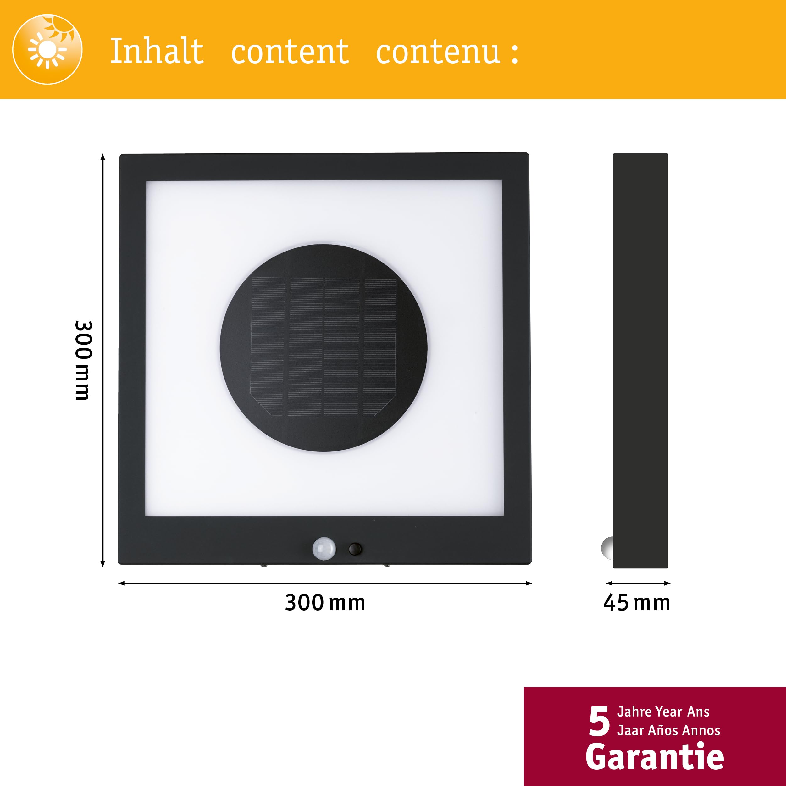 Paulmann Taija 94263 Solar-Panel-Leuchte anthrazit warmweiß