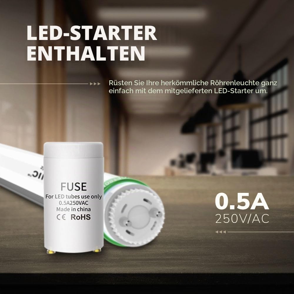 Hoftronic LED-Röhre T8 G13 150cm 30W warmweiß 3000K