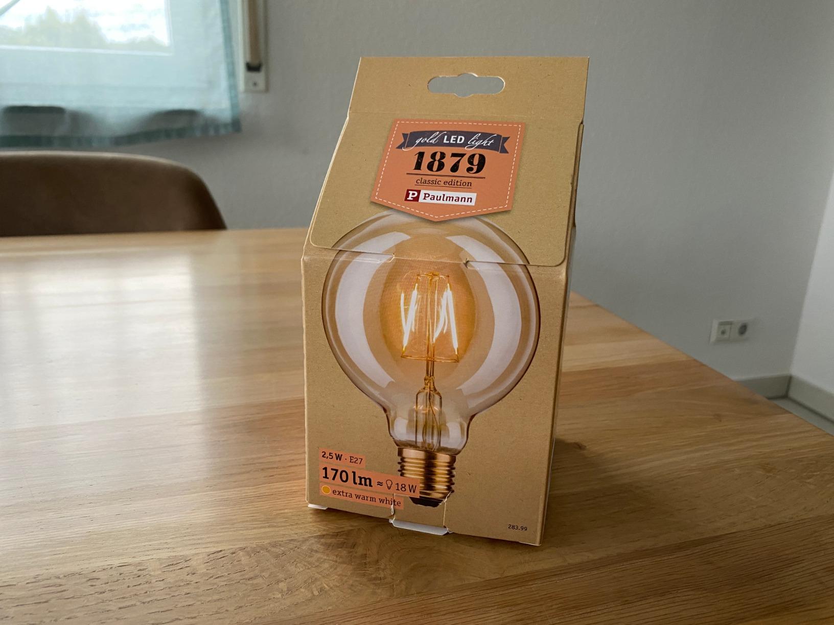 Paulmann 28399 Vintage LED Globe 95 E27 Gold 1700K 170lm