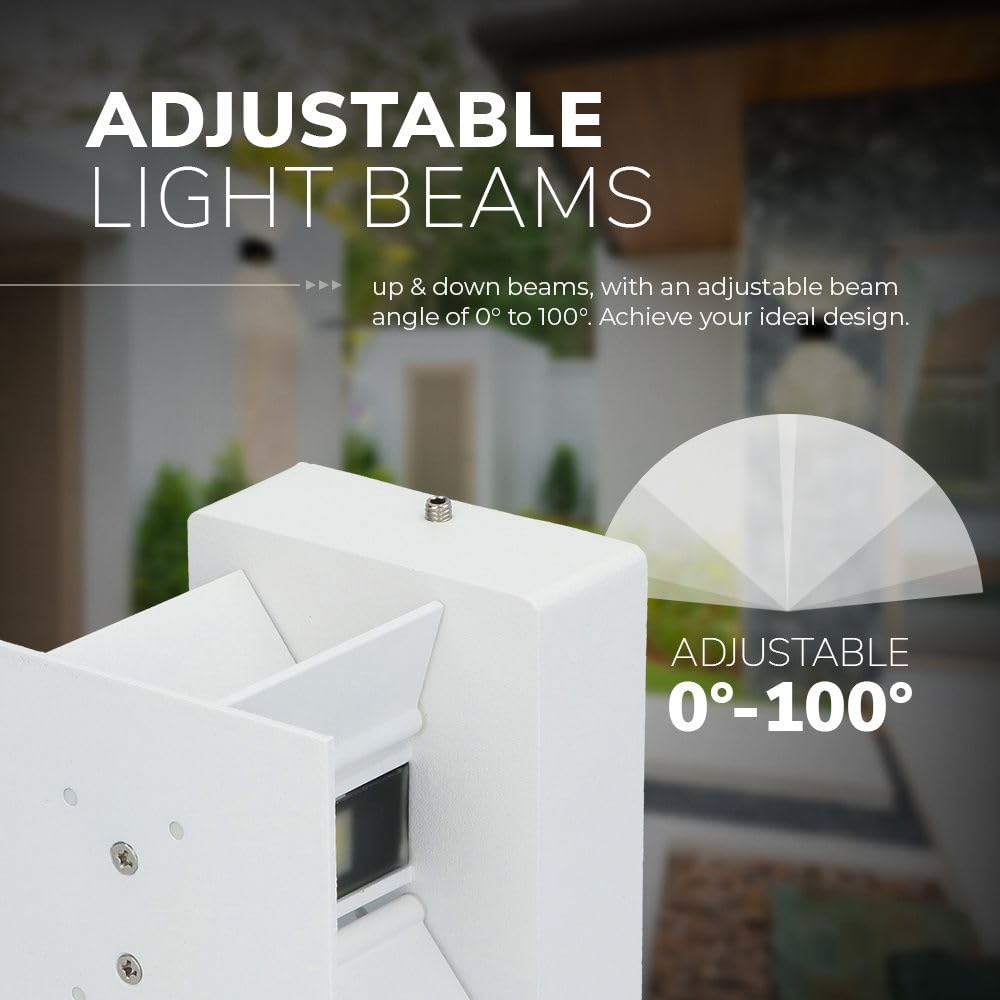 Hoftronic Cube Wandleuchte LED Weiß IP54 dimmbar