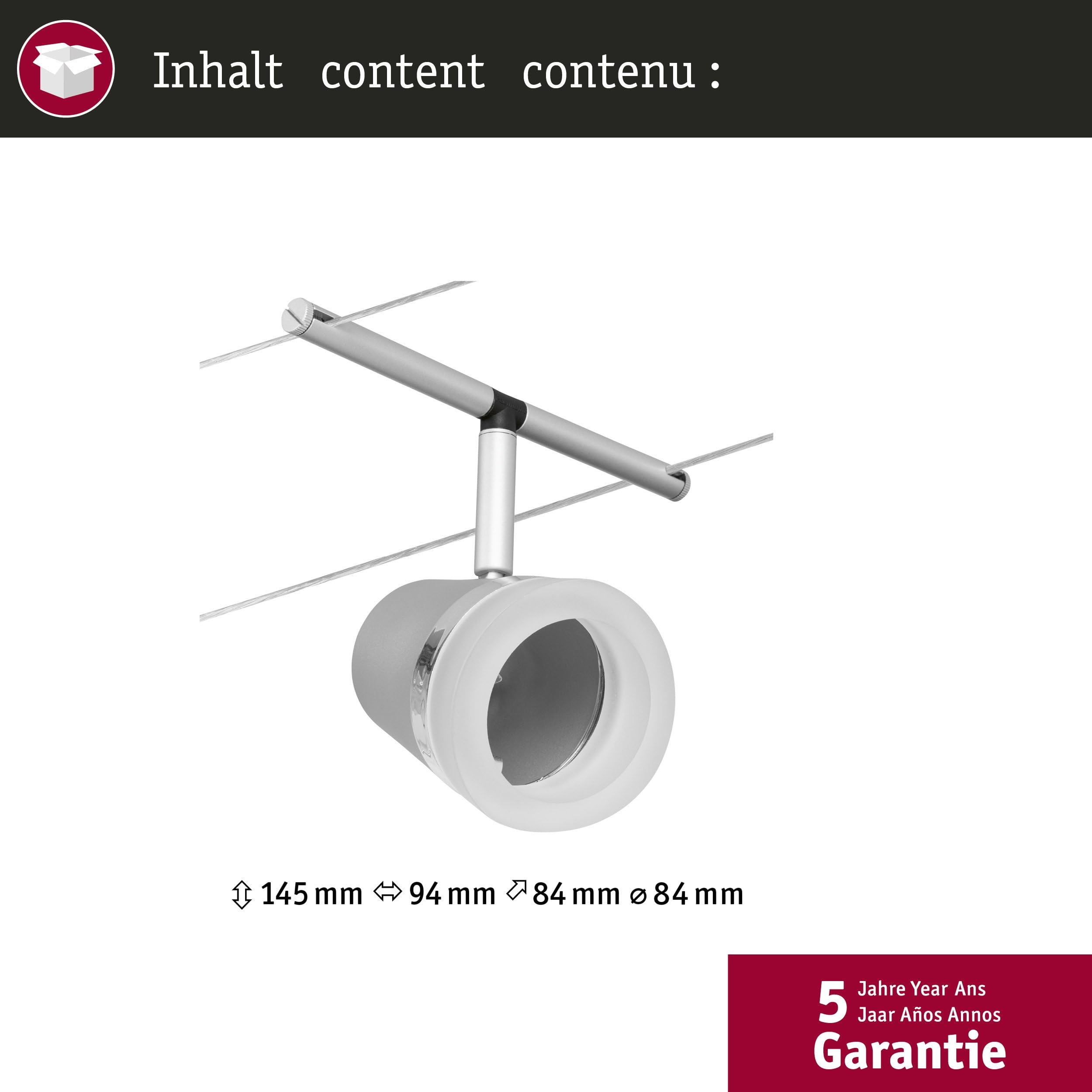 Paulmann CorDuo 94460 Seilspot Cone Chrom GU5,3