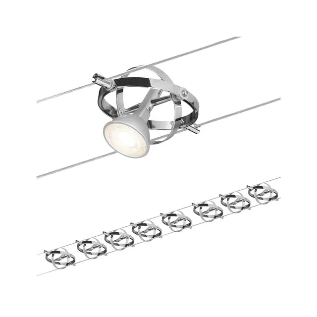 Paulmann Cardan 94153 Seilsystem 8er-Set dimmbar ohne Leuchtmittel
