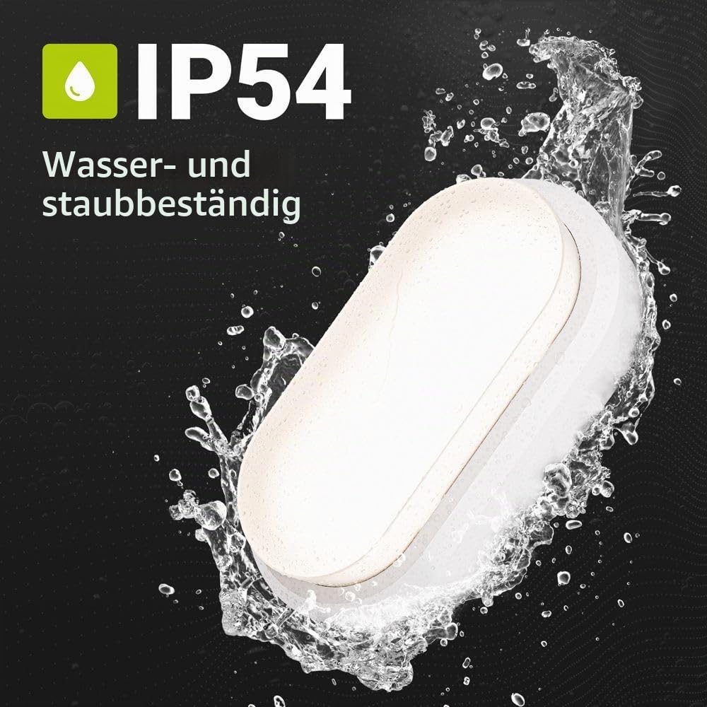 Hoftronic C-Series LED Kellerlampe oval 18W 4er Set IP54