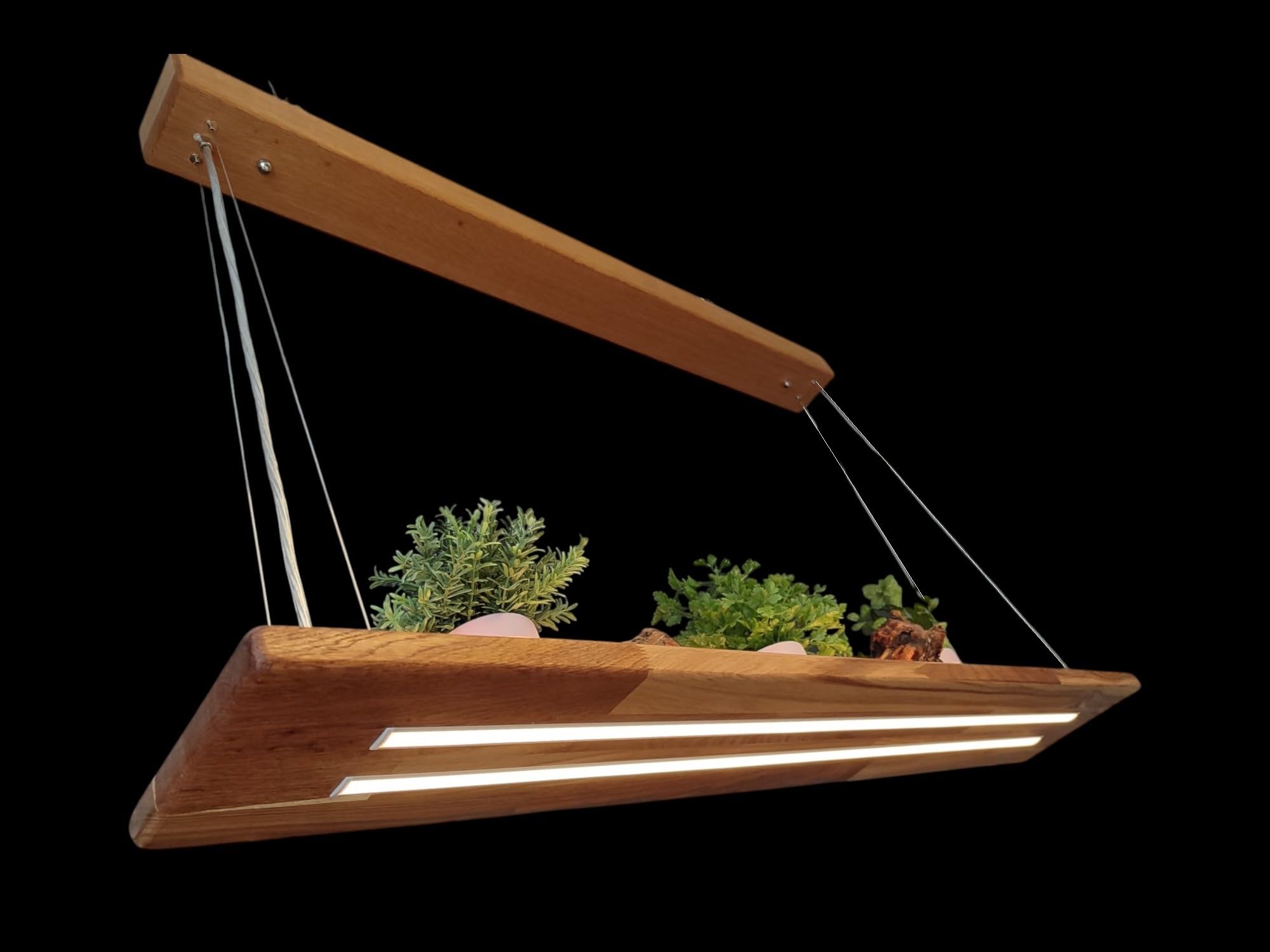 Friesenlicht Emma Pendelleuchte Eiche 120cm 2 LED-Leisten dimmbar